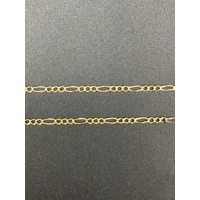Unisex 9ct Yellow Gold Figaro Link Necklace