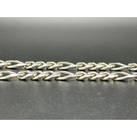 Mens Solid 925 Sterling Silver Figaro Link Necklace