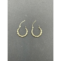 Ladies 9ct Yellow Gold Hoop Earrings