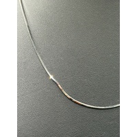  Ladies 9ct White Gold Snake Link Necklace