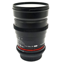 Rokinon 35mm T1.5 Cine AS UMC Lens Manual Focus DSLR Camera Lens for Canon EF
