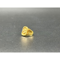 Unisex 22ct Yellow Gold Pattern Ring