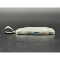 Ladies 925 Sterling Silver Oval Moonstone Pendant