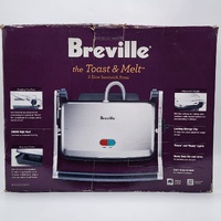 Breville the Toast and Melt Compact 2 Slice Sandwich Press BSG220BSS