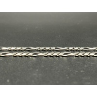 Mens 925 Sterling Silver Figaro Link Necklace