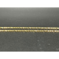 Unisex 9ct Yellow Gold Figaro Link Necklace