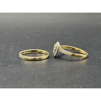 Ladies 9ct Yellow Gold Diamond Bridal Ring Set