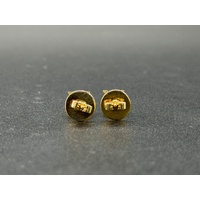 Ladies 18ct Yellow Gold Diamond Cluster Stud Earrings
