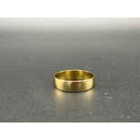 Unisex 18ct Yellow Gold Plain Band Ring