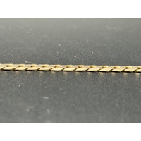 Unisex 9ct Yellow Gold Curb Link Bracelet