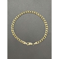 Unisex 10ct Yellow Gold Curb Link Bracelet