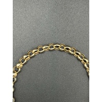Ladies 9ct Yellow Gold Belcher Link Bracelet