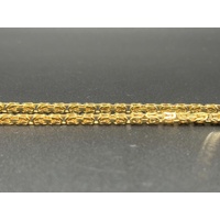 Unisex 18ct Yellow Gold Wheat Link Necklace