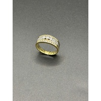 Ladies 18ct Two Tone Gold Diamond Ring