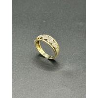Ladies 9ct Yellow Gold Diamond Cluster Ring