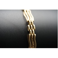 Ladies 9ct Yellow Gold Fancy Link Bracelet
