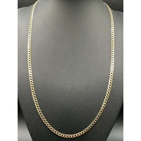 Unisex 9ct Yellow Gold Curb Link Necklace