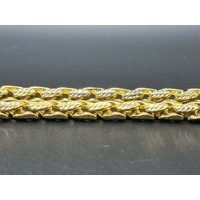 Mens 15ct Yellow Gold Fancy Link Necklace