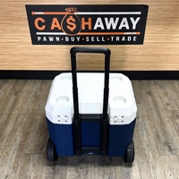 Esky 52L Wheeled Cooler Blue White Ice Box Camping Heavy Duty 1381611