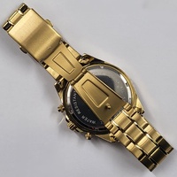 Chisel Men's Gold Tone Chronograph Watch 100M Black Dial Stainless Steel 