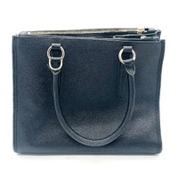 Coach Mini Surrey Carryall Black Leather Satchel Crossbody Bag with COA