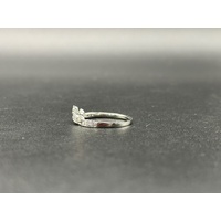 Ladies 18ct White Gold Diamond Crown Ring