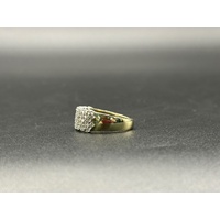 Ladies 9ct Yellow Gold Diamond Cluster Ring