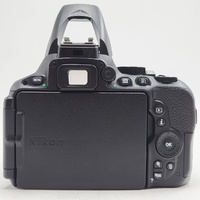 Nikon D5500 24.2MP DSLR Camera Body Only Black Low Shutter 6200 W/ Battery Strap