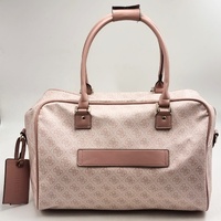 Guess Pink Monogram Duffle Bag Travel Weekender Luggage Carry Strap