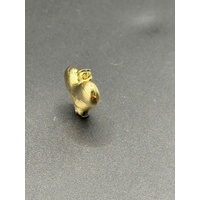 Ladies 18ct Yellow Gold Bubble Heart Pendant