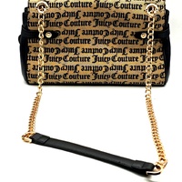 Juicy Couture The Glam Shoulder Bag Gold Bronze Heart Chain Handbag