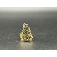 Ladies 9ct Yellow Gold Cubic Zirconia Ring