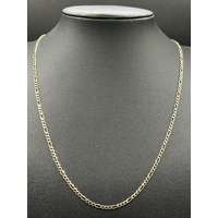 Unisex 9ct Yellow Gold Figaro Link Necklace