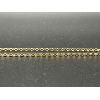 Ladies 9ct Yellow Gold Belcher Link Chain & Double Heart Diamond Pendant