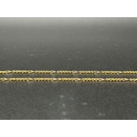 Unisex 9ct Yellow Gold Figaro Link Necklace
