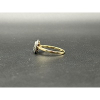 Ladies 14ct Yellow Gold Diamond Cluster Ring