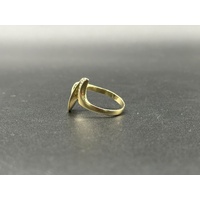 Ladies 9ct Yellow Gold Diamond Fancy Ring