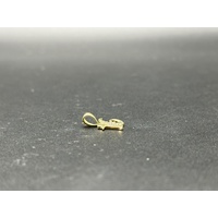 Ladies 9ct Yellow Gold CZ Number 16 Pendant