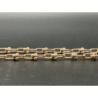 Ladies 17ct Rose Gold Paperclip Link Necklace