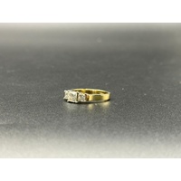Ladies 18ct Yellow & White Gold Diamond Three-Stone Ring