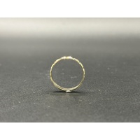 Unisex 9ct Yellow Gold Laser Cut Pattern Band Ring