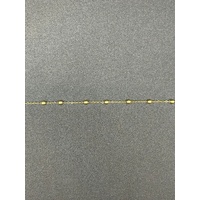 Ladies 18ct Yellow Gold Rosary Bracelet with Cross & Mother Mary Charms