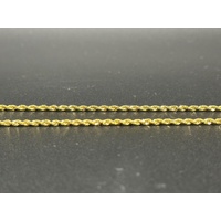 Unisex 18ct Yellow Gold Rope Link Chain Necklace