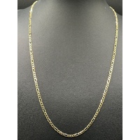 Unisex 9ct Yellow Gold Figaro Link Necklace