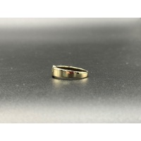 Mens 10ct Yellow Gold Diamond Signet Ring
