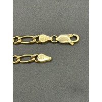 Unisex 9ct Yellow Gold Figaro Link Bracelet