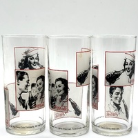 Coca-Cola Luminarc Mirror Mirror Glasses Set of 3 Made in France Collectable