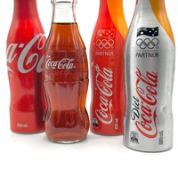 Coca-Cola Set of 4 Vintage 2012 250ml Assorted Bottles Collectible