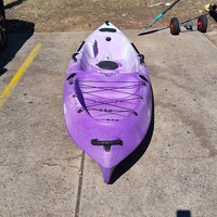 Aquayak Scout 3m Fishing Kayak Purple 150kg Paddle Trolley Sit on Top