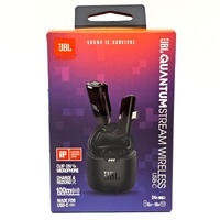 JBL Quantum Stream Wireless USB-C Clip-On Microphone 2.4GHz Black